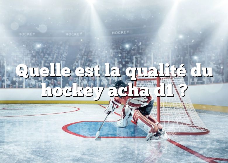 Quelle est la qualité du hockey acha d1 ?